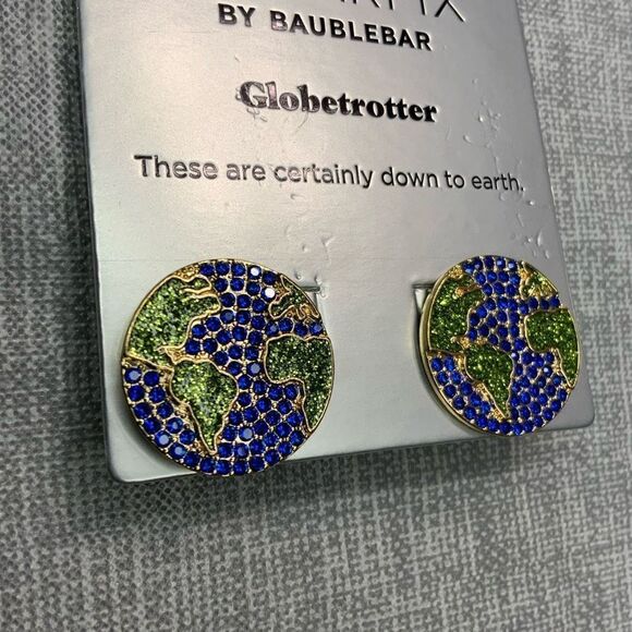 SugarFix By Baublebar Globetrotter Earrings Post Back Gold Tone Studs - Picture 5 of 11